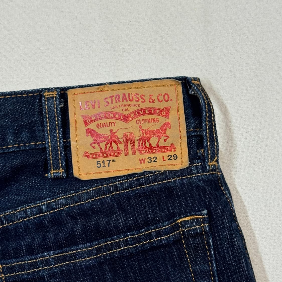 32inch) 리바이스 517 부츠컷 진청 데님 청바지 상품이미지3