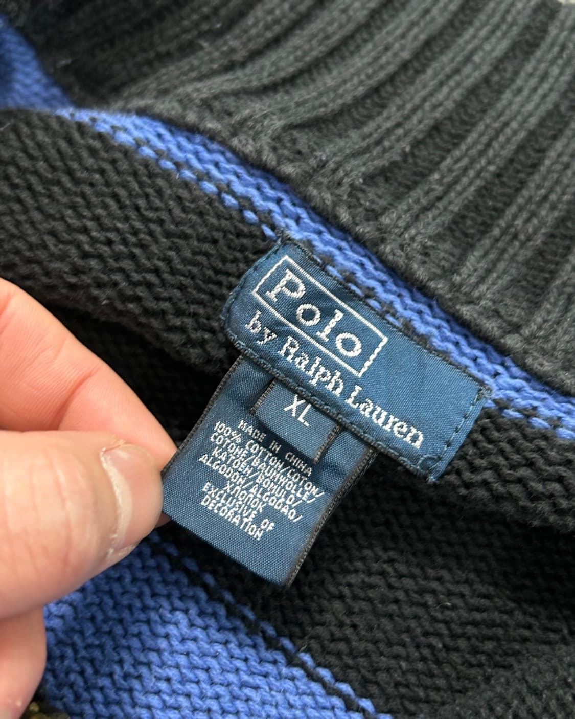 폴로 랄프로렌 스트라이프 하프집업 니트  상품이미지7