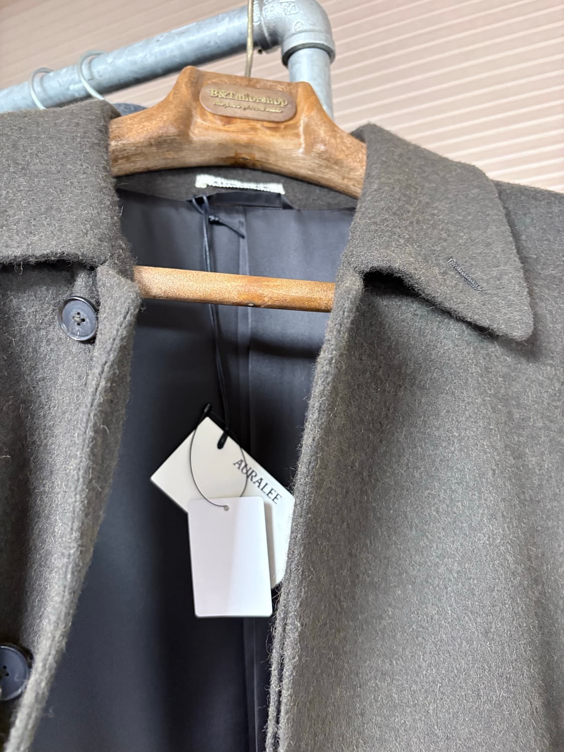 Auralee BABY CAMEL FLANNEL COAT (DARK BR 상품이미지2