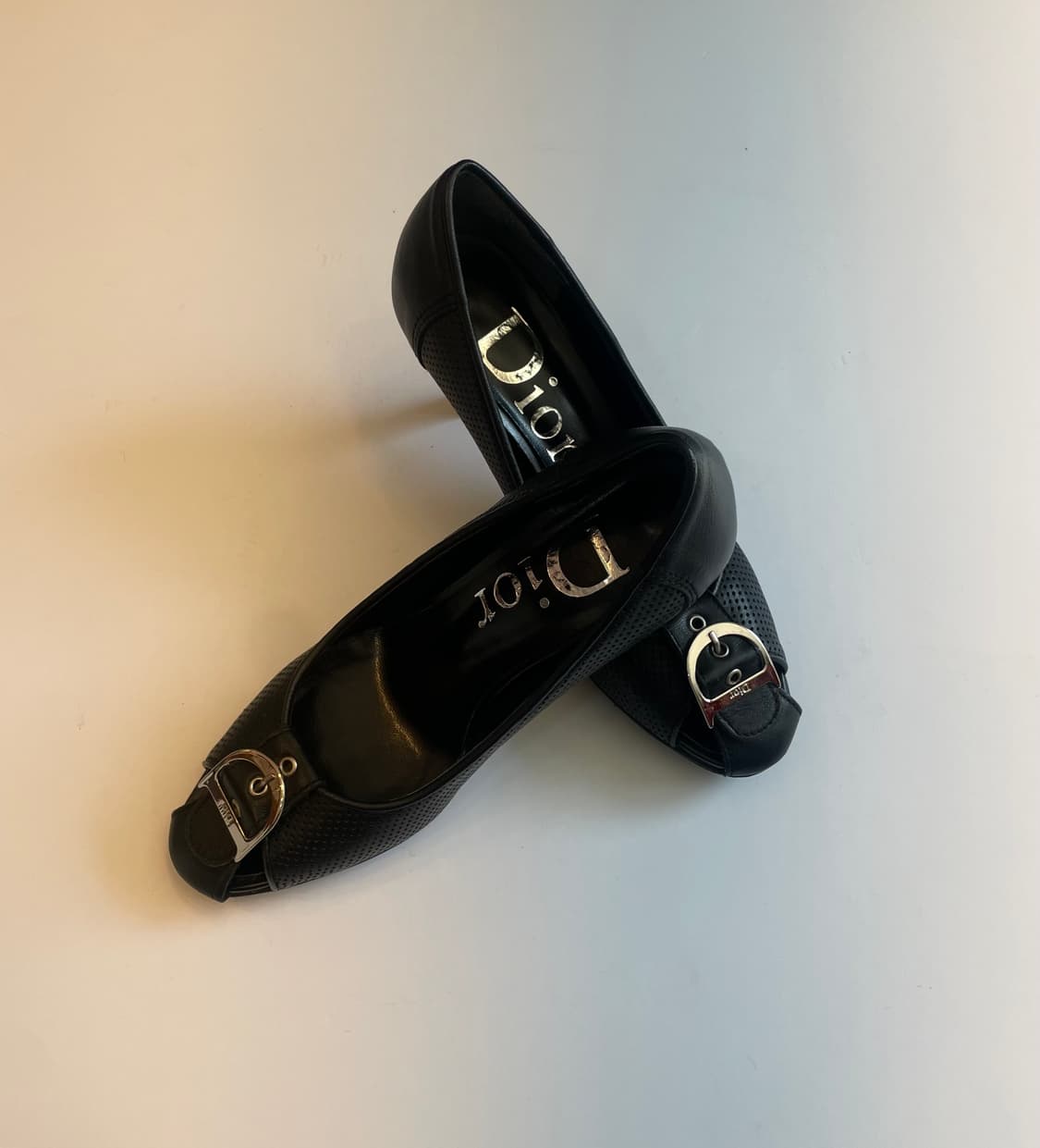 [정품] Christian Dior 오픈토 펌프스 가우초 D버클 225~ 상품이미지6