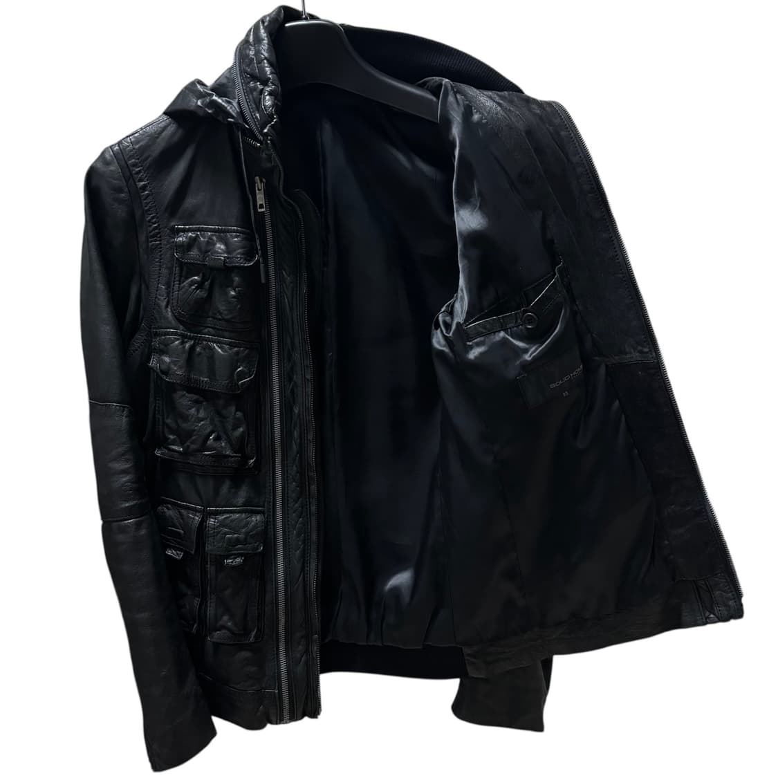 [95] 솔리드 옴므 멀티포켓 레더 블루종 상품이미지5