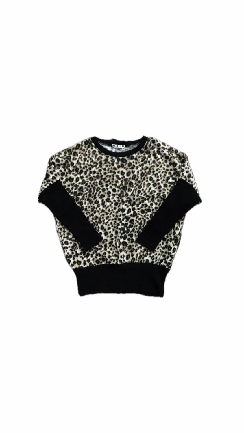 빈티지 레오파드 세미 니트 상품이미지1