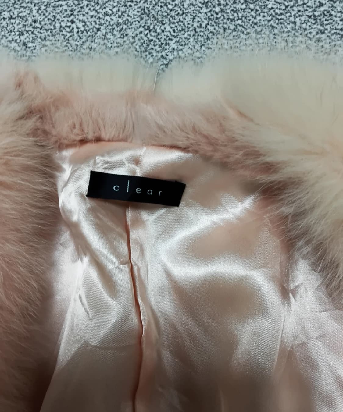 Y2k 갸루 CLEAR 토끼털  자켓 38사이즈 상품이미지4