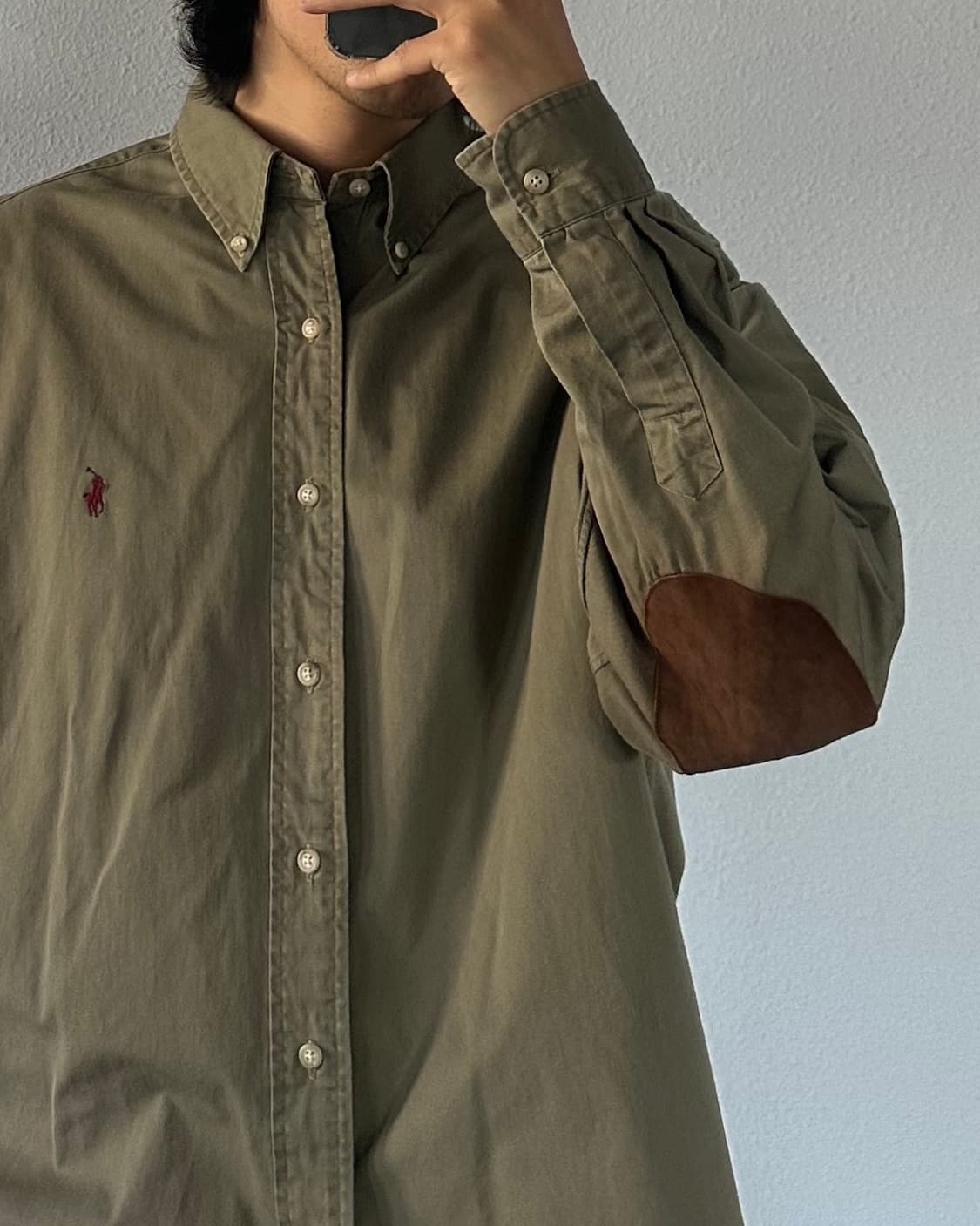 [XL]폴로 랄프로렌 클래식핏 엘보패치 셔츠 상품이미지2