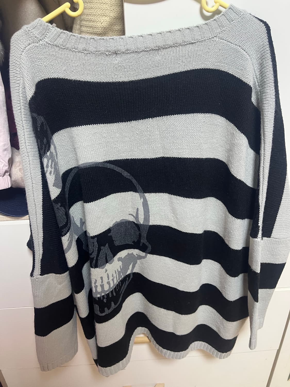 빈티지 세실맥비 스컬해골스프라이트 니트 갸루 펑크 cecil mcbee 상품이미지2