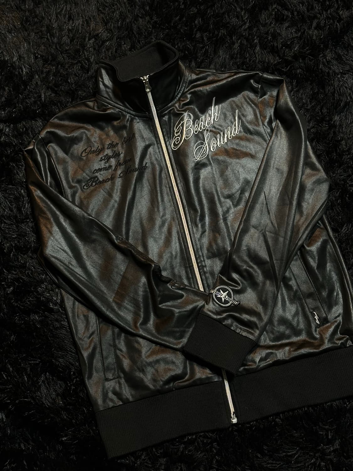 Black lettering zip-up 상품이미지1