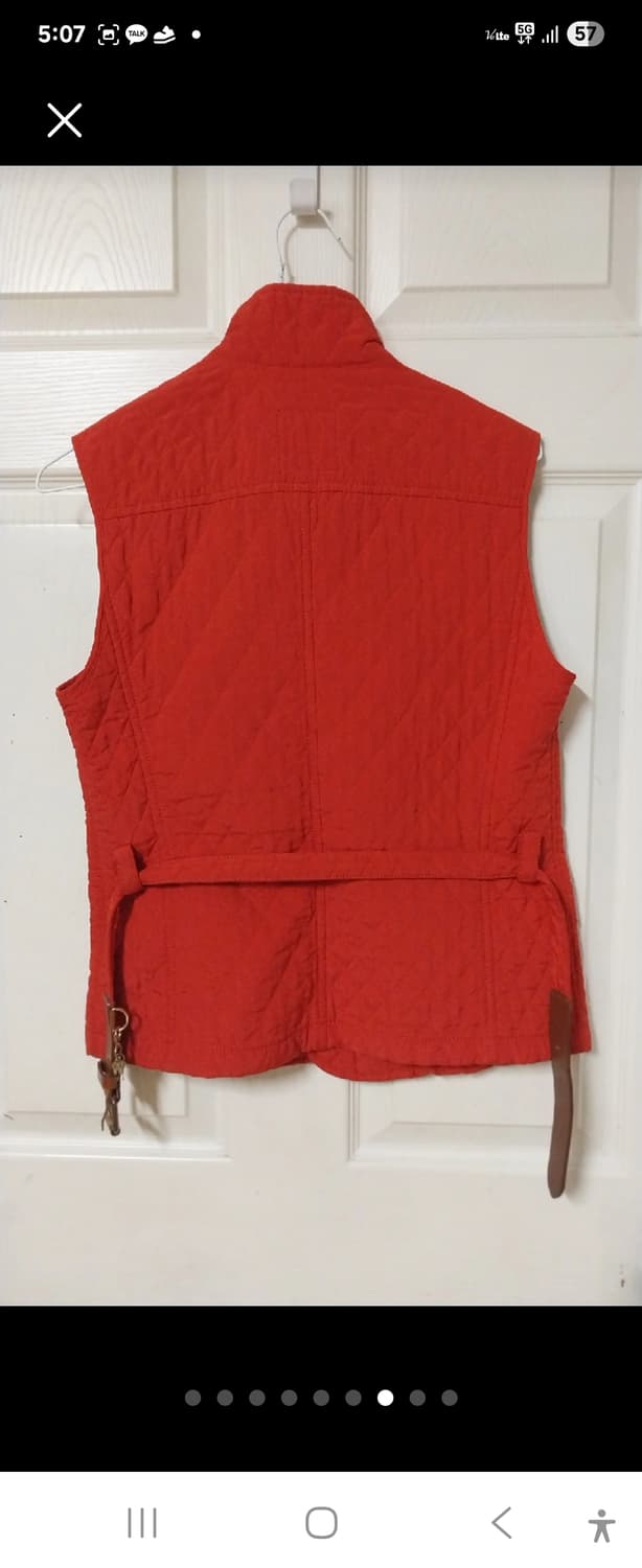 막스마라 오렌지레드 벨트 퀄팅베스트 44-66 상품이미지2