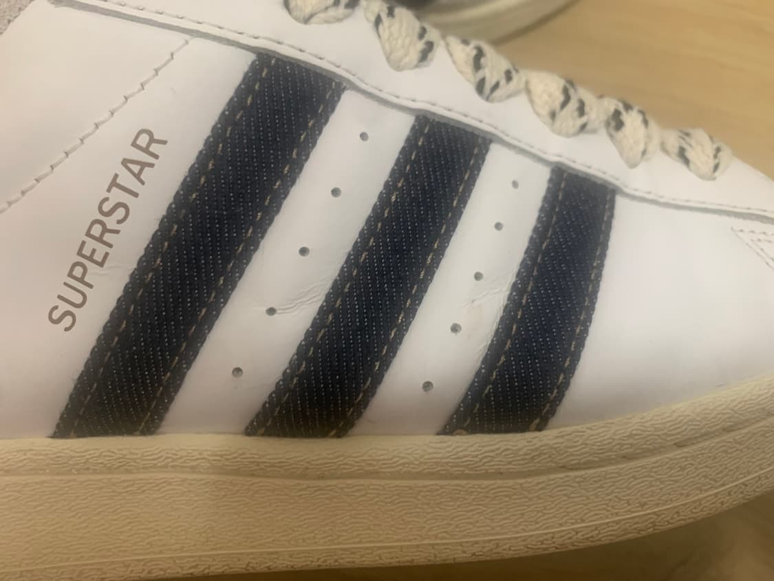 아디다스 슈퍼스타 화이트데님 275 판매합니다 상품이미지10