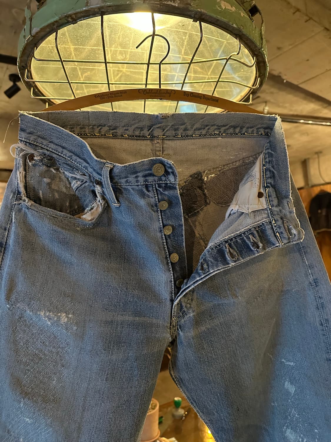 50s USA 빈티지 리바이스 501XX 오리지널 셀비지 데님 팬츠 상품이미지2