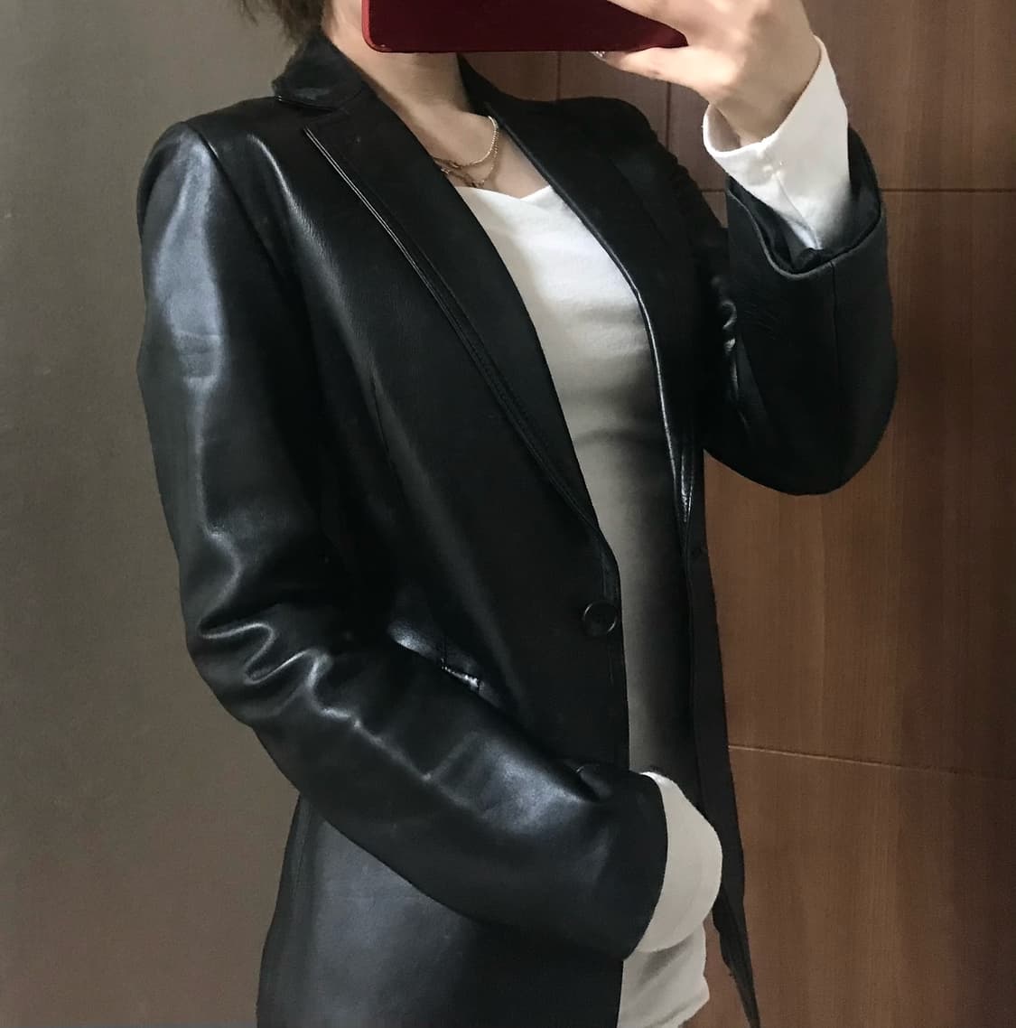 블랙 가죽 자켓 ( 블레이저 )  상품이미지3