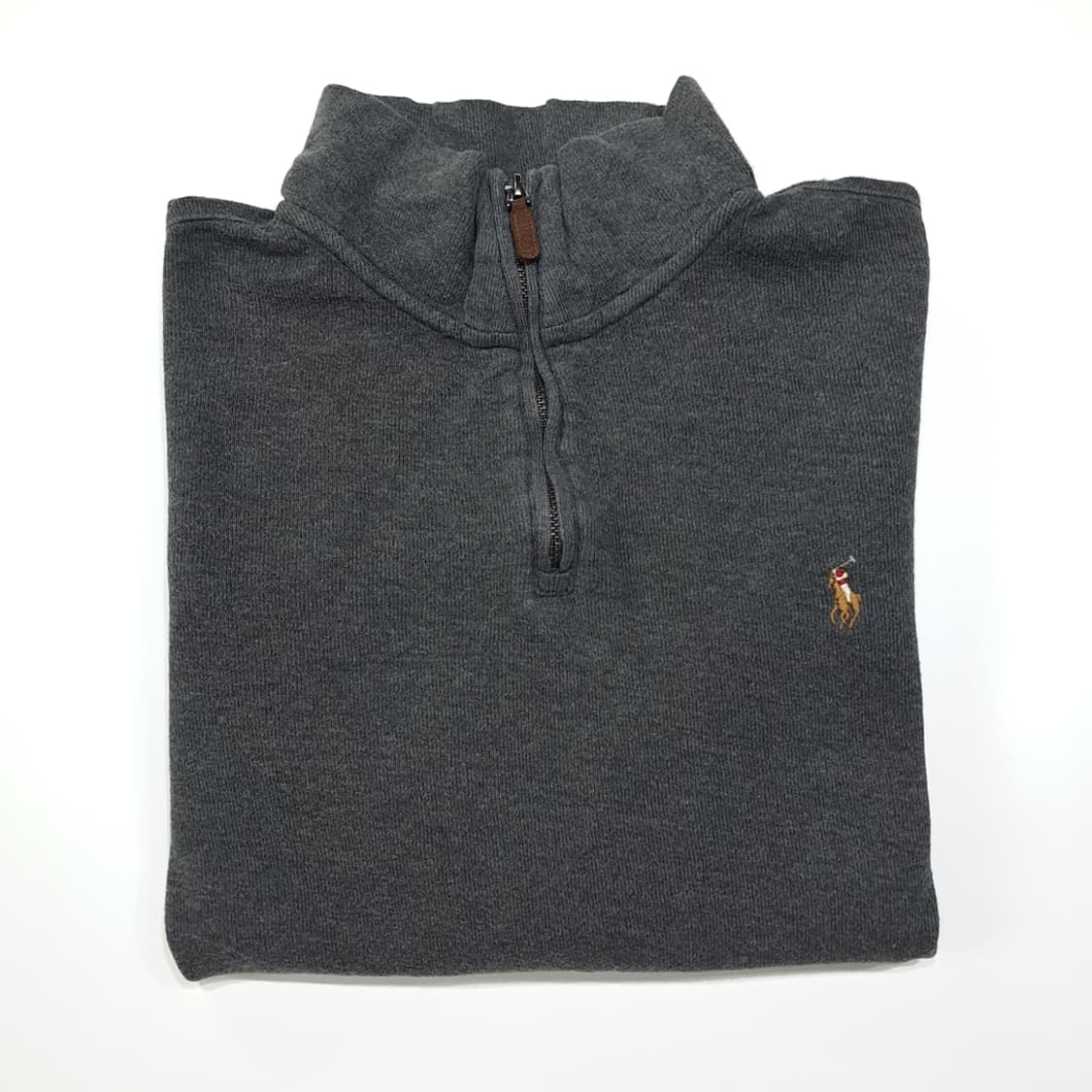 CL833 M 폴로 에스테이트립 가죽풀러 스톤그레이 하프집업 스웻셔츠 상품이미지8