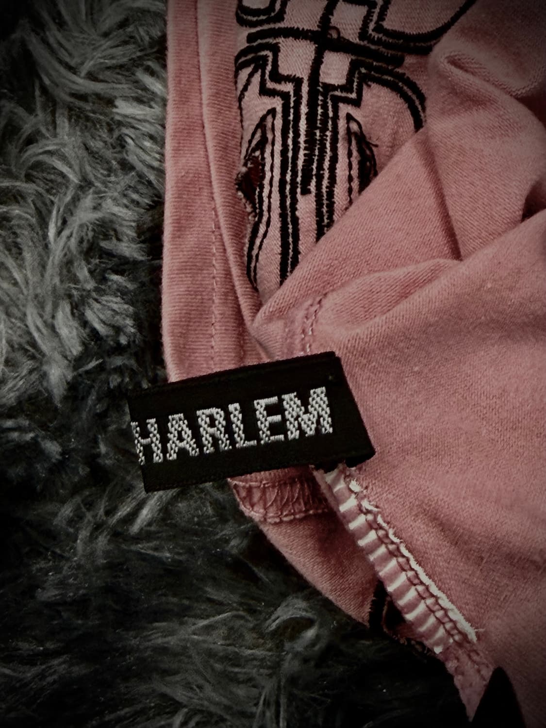Ghost of Harlem 레터링프린팅 등판&밑단 해골패턴 슬리브리스 상품이미지9