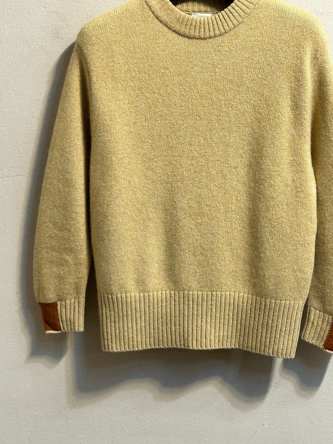 코텔로 울 알파카 배색 니트 스웨터 상품이미지3