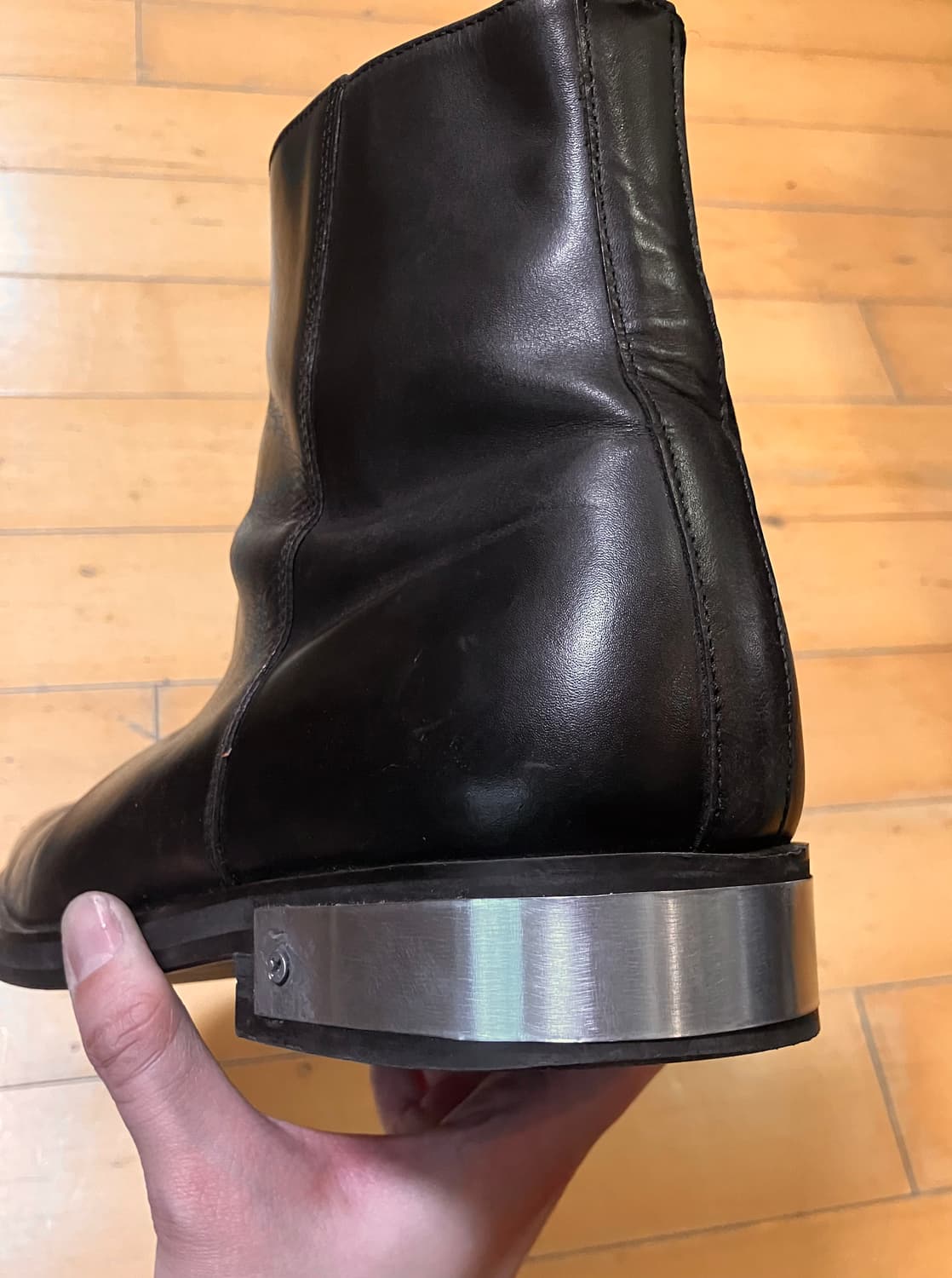 Whoop de doo 훕데두 스퀘어 메탈 힐 집업 부츠 (275) 상품이미지5