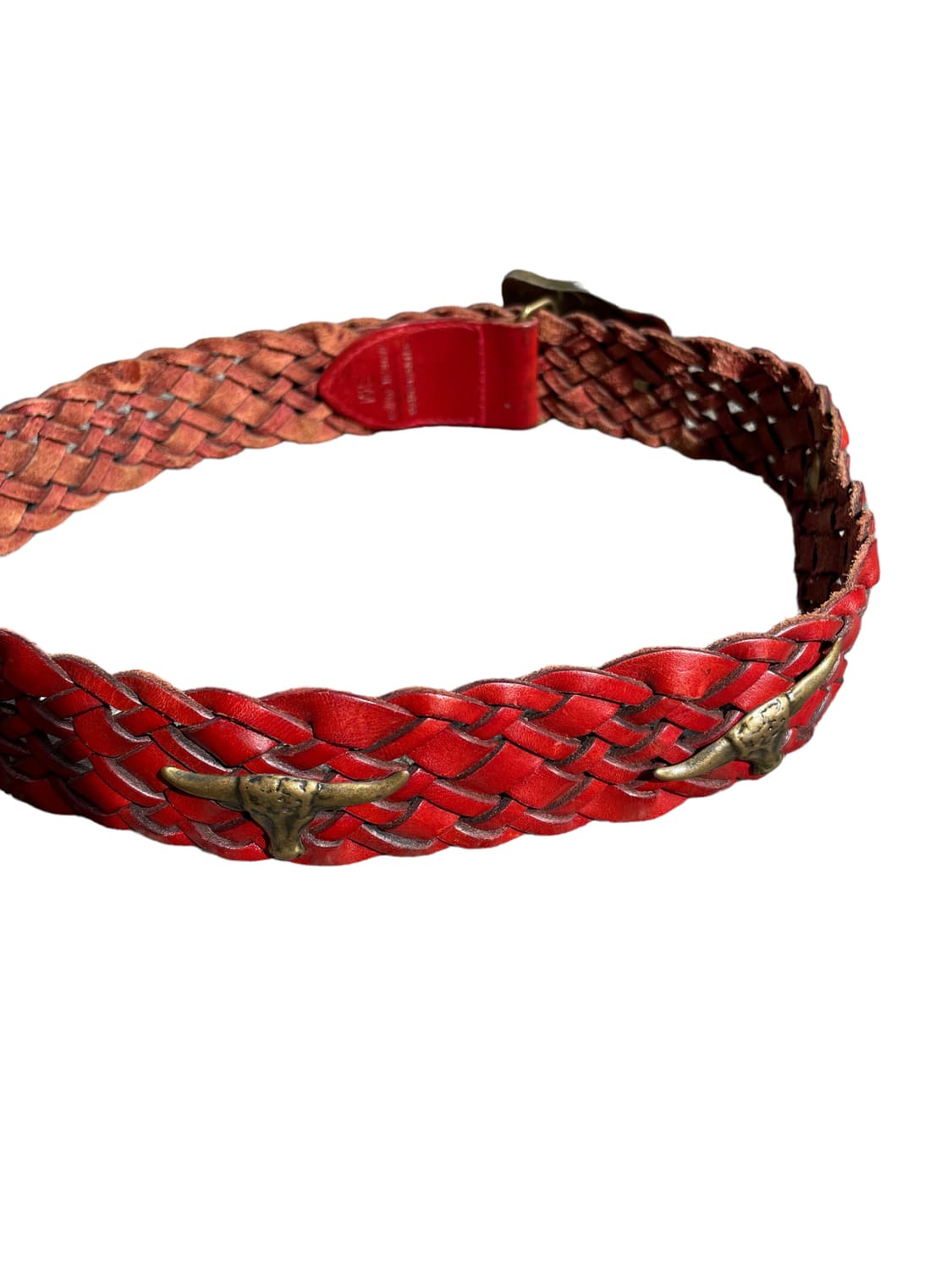 red twist leather horn belt 상품이미지4