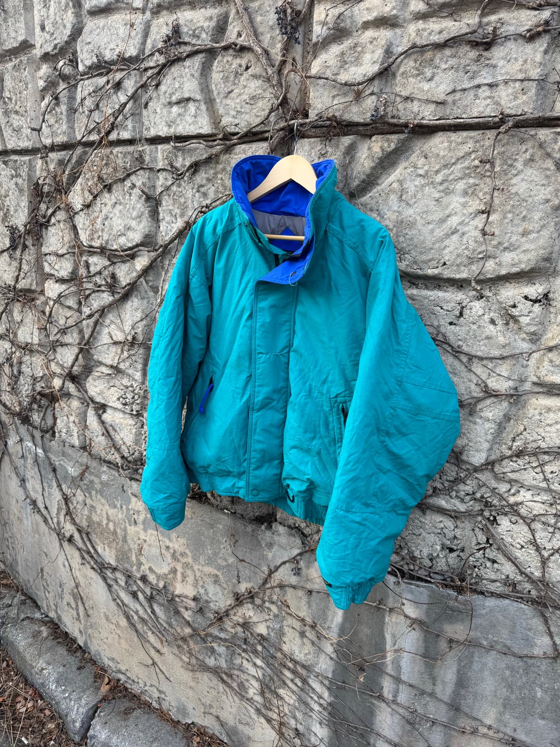 80~90s 에디바우어 빈티지 구스 다운 나일론 쉘 패딩 자켓 상품이미지3