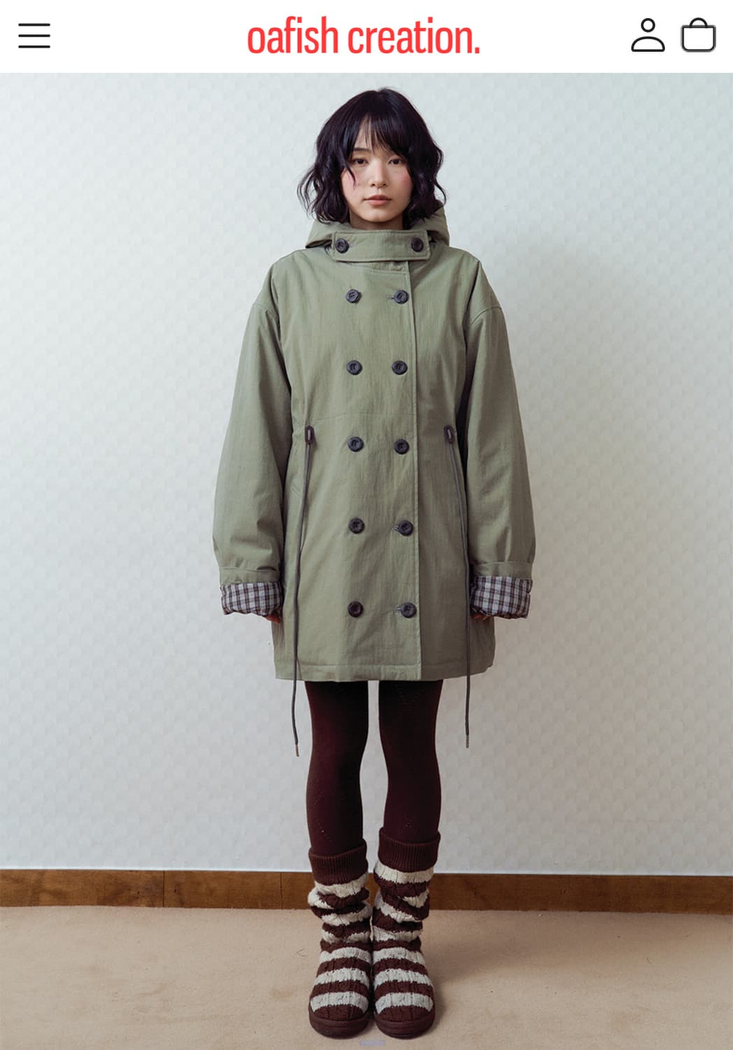 구해요) 오피쉬 x 개횬 카키 야상 상품이미지1