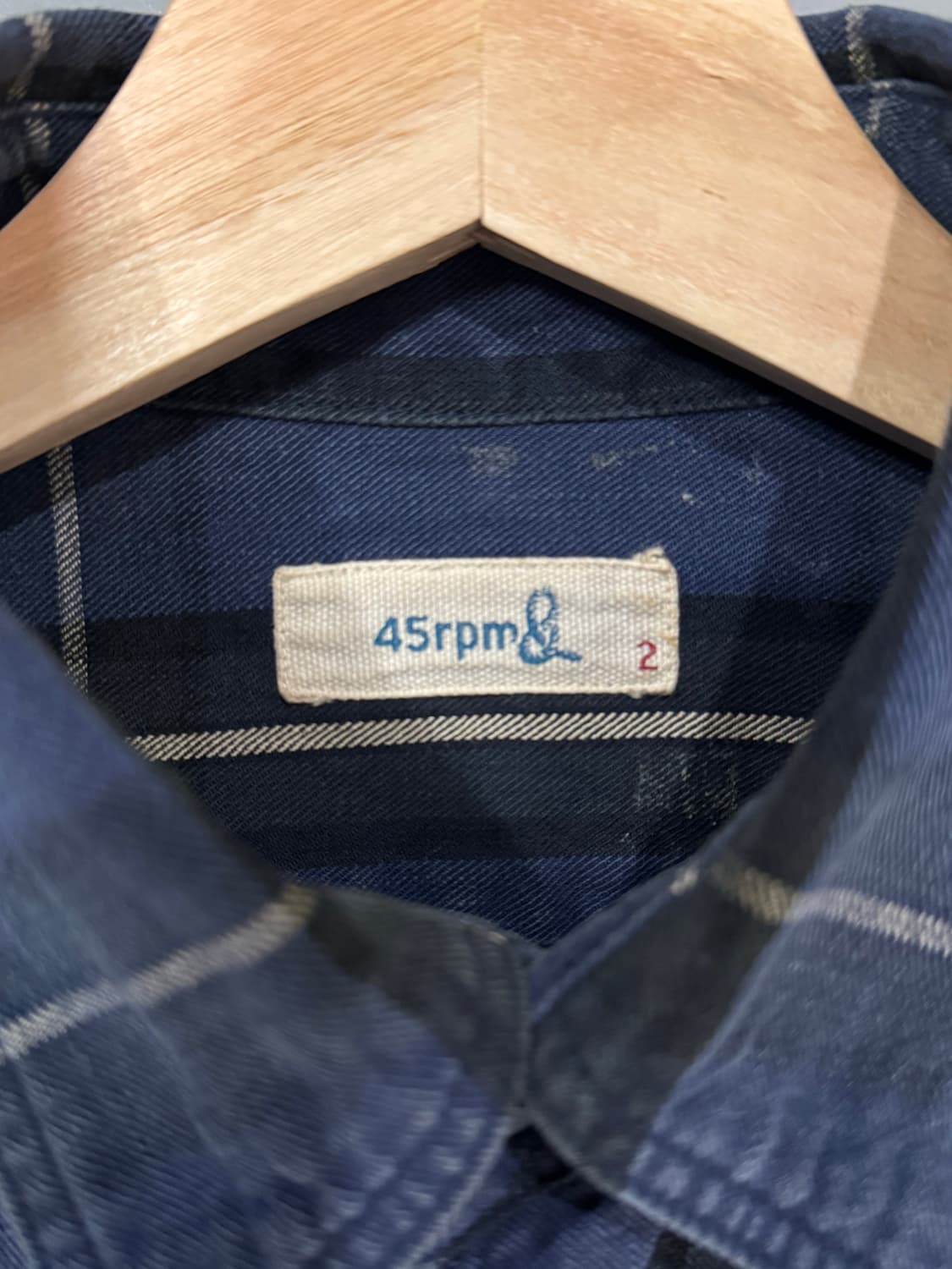 45rpm 체크패턴 코튼 셔츠  상품이미지3