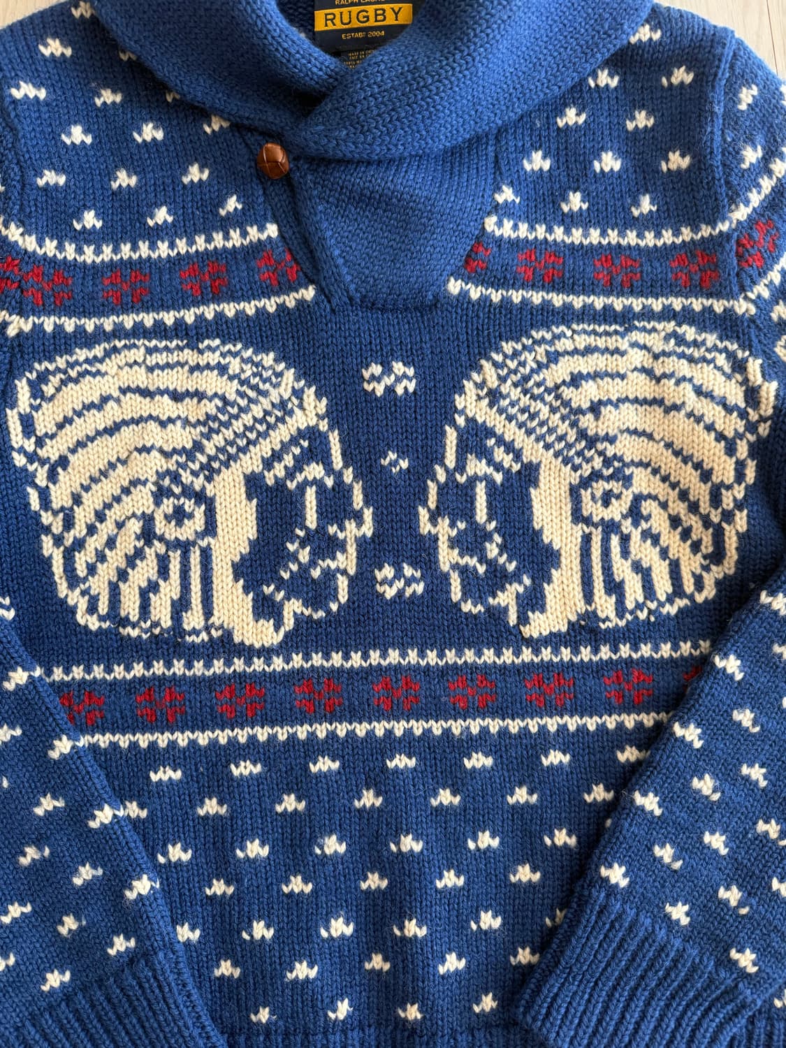 Polo Ralph Lauren RUGBY 인디언 니트 M 95-100사 상품이미지4