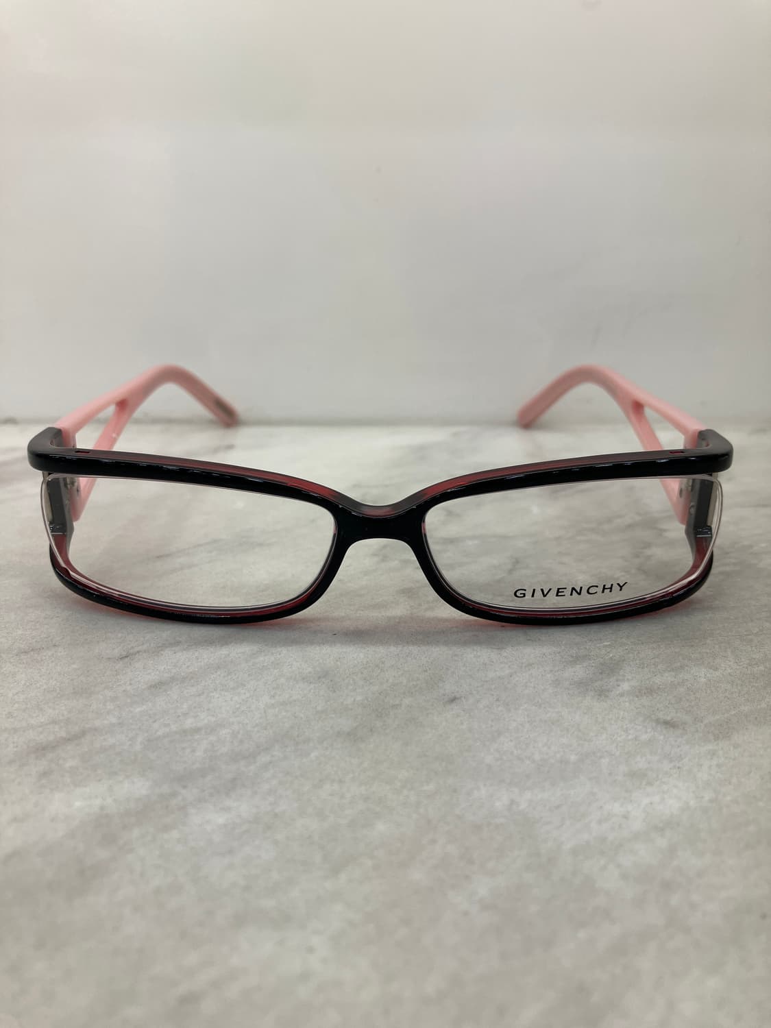 B42 지방시 GIVENCHY 레드핑크 스퀘어 큐빅 뿔테 안경 상품이미지6