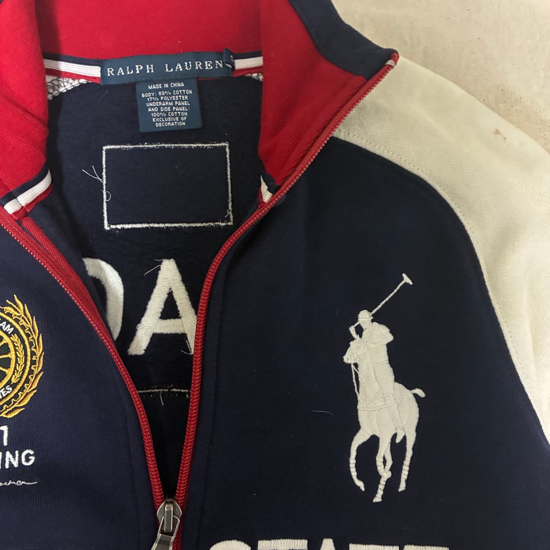 폴로 빅포니 성조기 레이싱 트랙 니트집업 s 상품이미지3