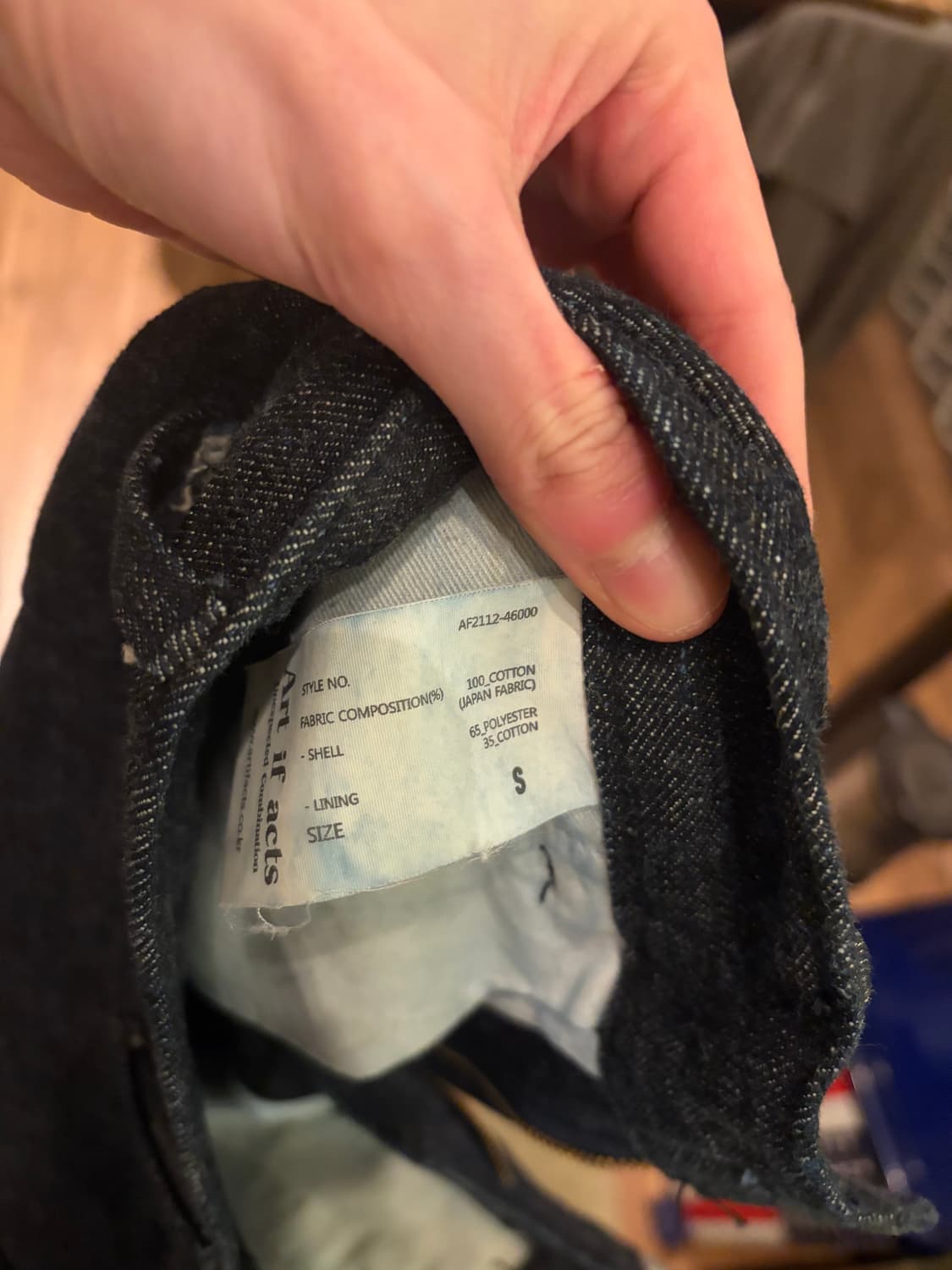 아트이프액츠 원턱 커브드 팬츠 블랙 사이즈 s 상품이미지3