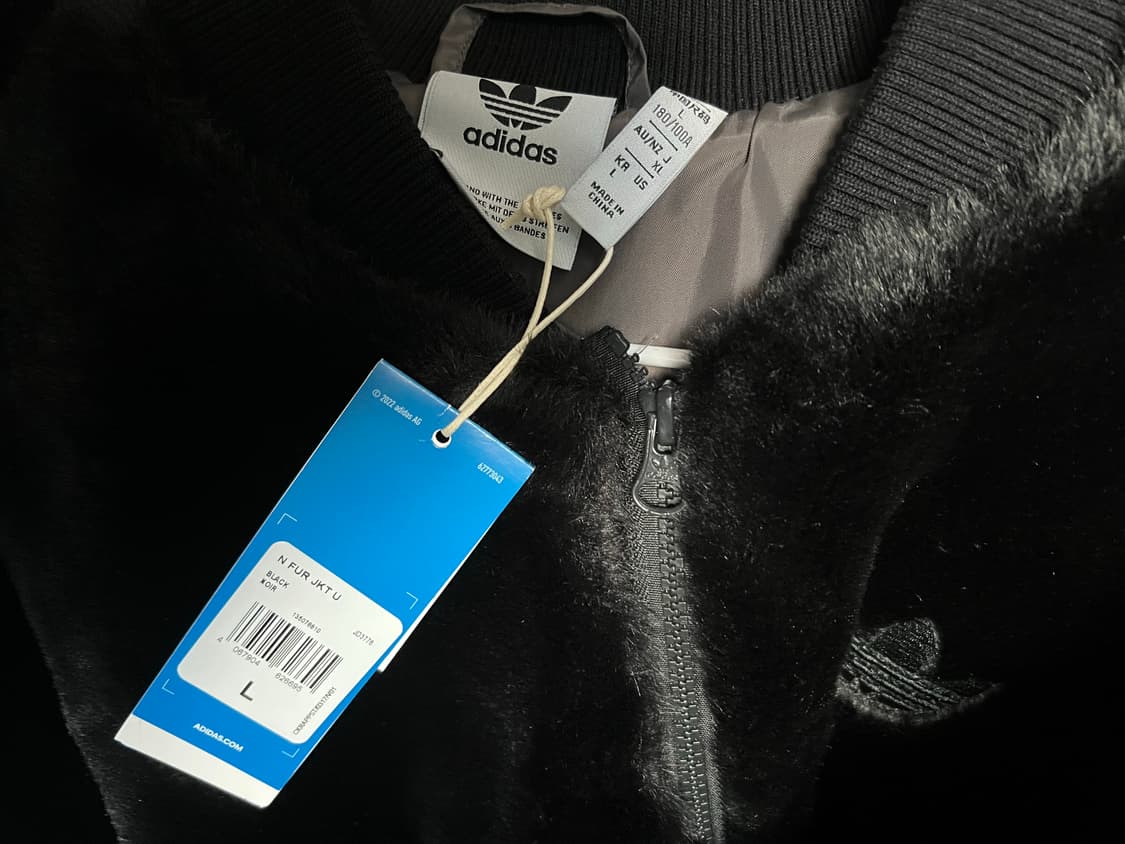 [새상품] L ) 아디다스 퍼 재킷 블랙 상품이미지4