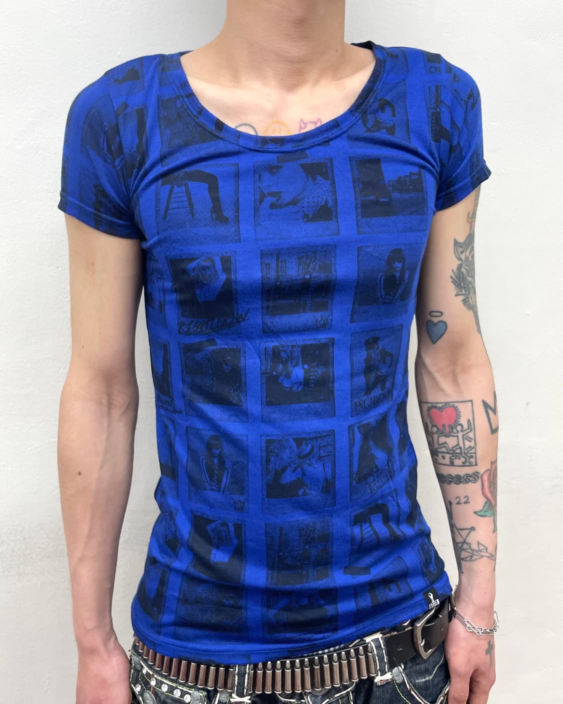 Sexy girl photo Blue T-shirt 상품이미지3