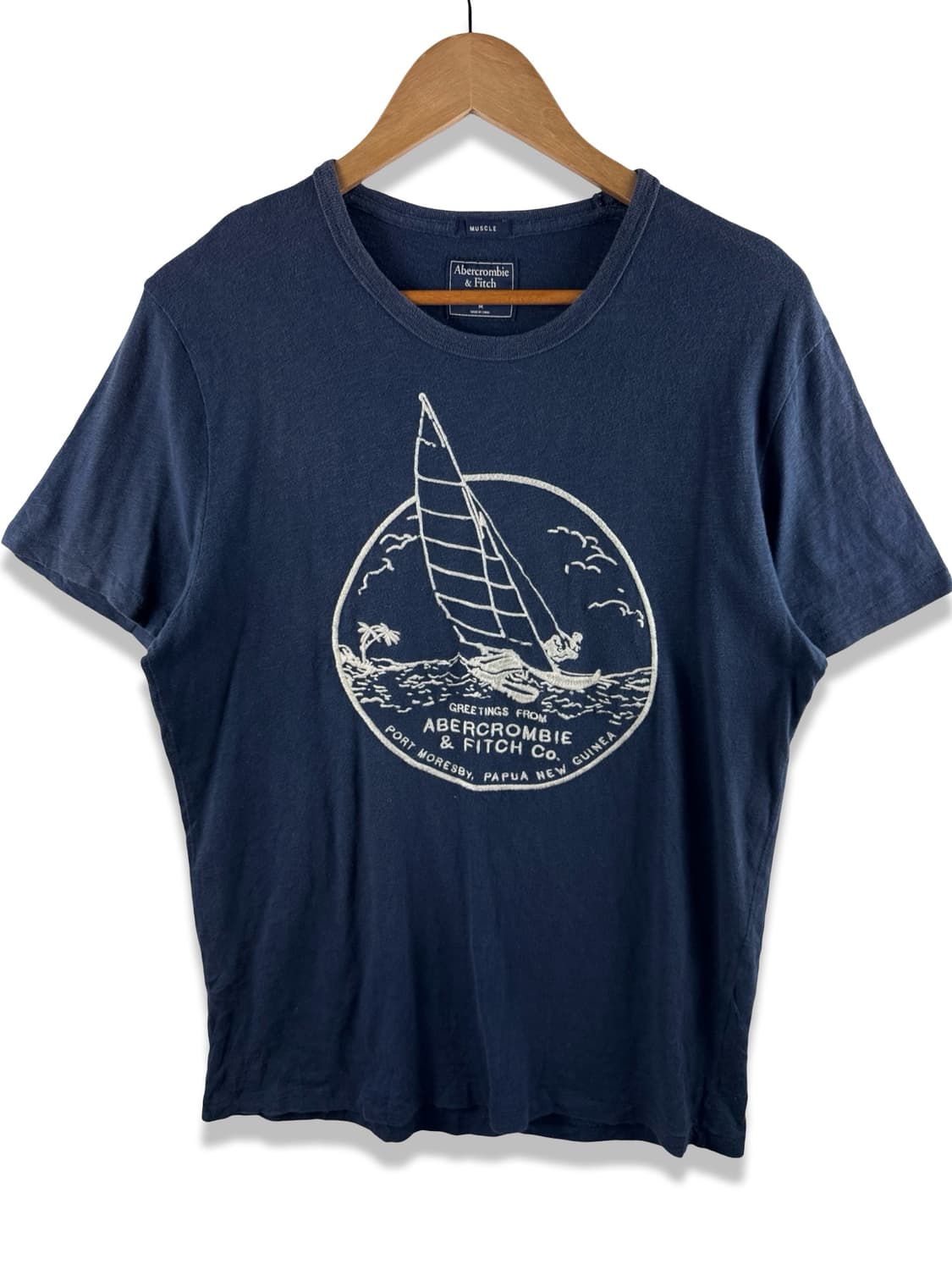 아베크롬비 네이비 항해 자수 로고 티셔츠2411 상품이미지1