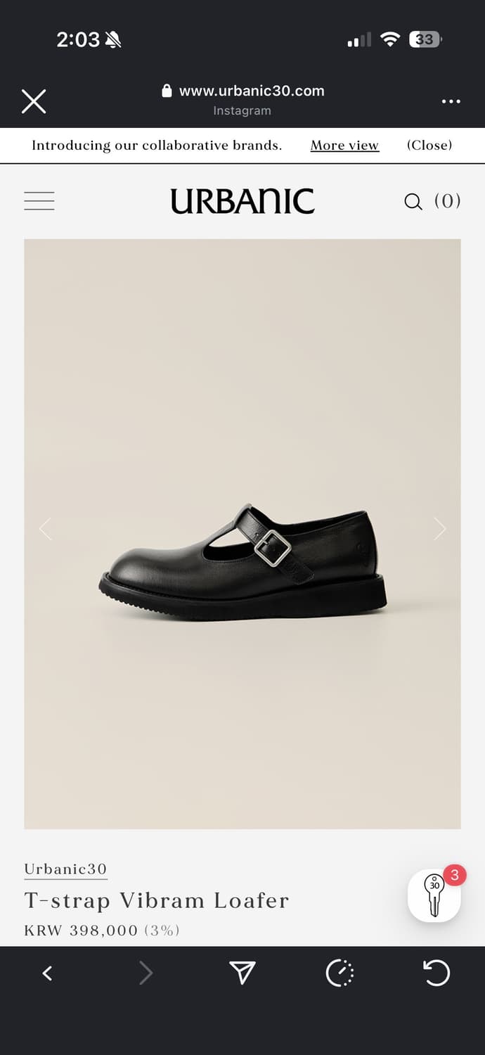 [1회 잠깐 착용] 얼바닉30 티스트랩 비브람 로퍼 상품이미지1