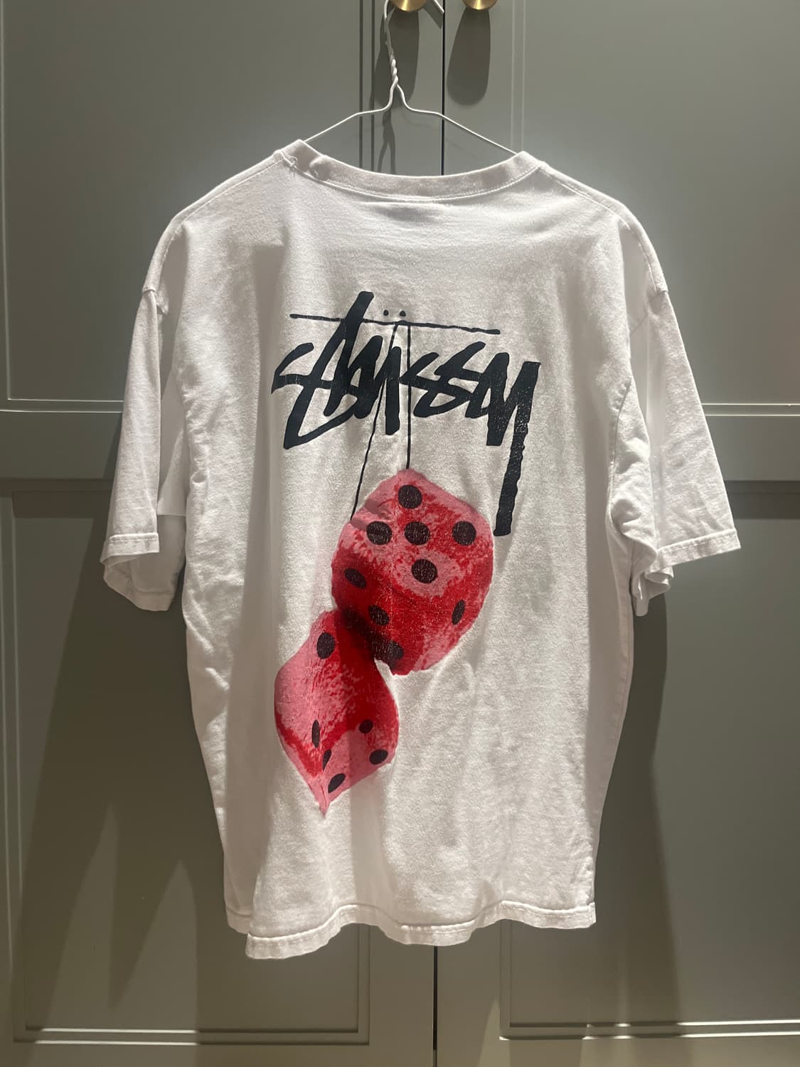 스투시 퍼지다이스 반팔 화이트 상품이미지1