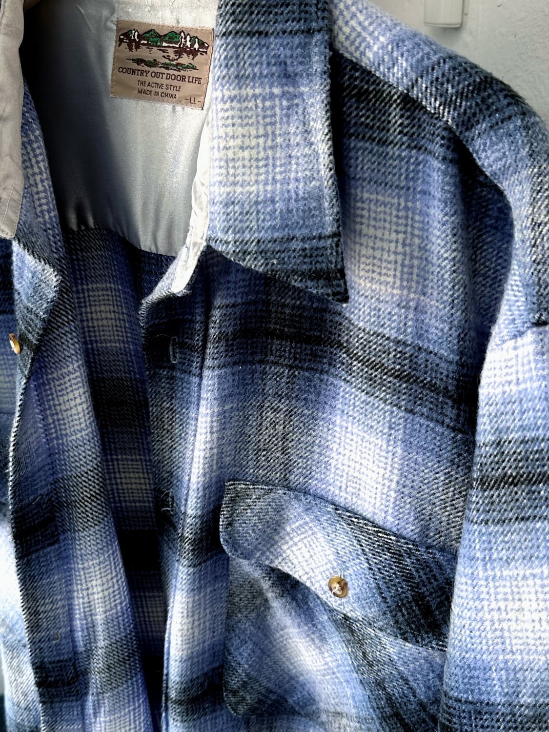 Acrylic woven check work shirt 상품이미지2