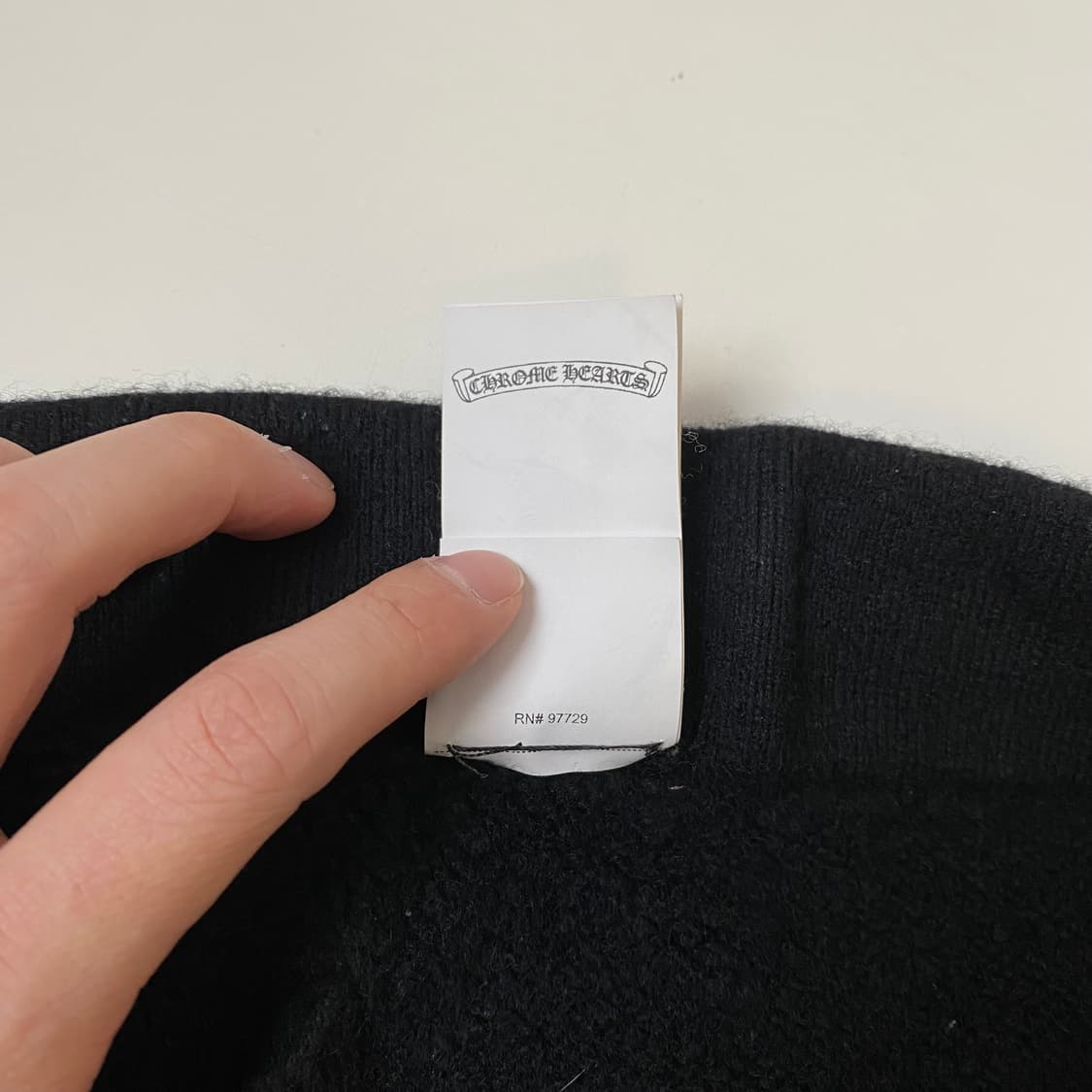 [L] 크롬하츠 니트 캐시미어 스크립트 팬츠 블랙 상품이미지9