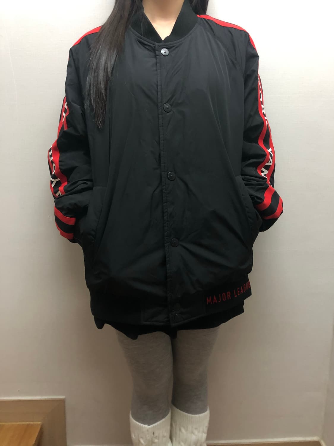 빈티지 mlb 블랙 펑크 점퍼 상품이미지5