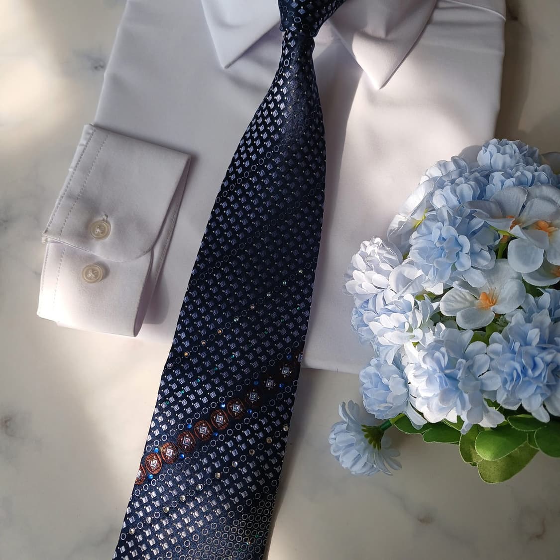 아쿠아스큐텀 실크 클래식 패턴 넥타이 9.1cm A등급 A19791
 상품이미지6