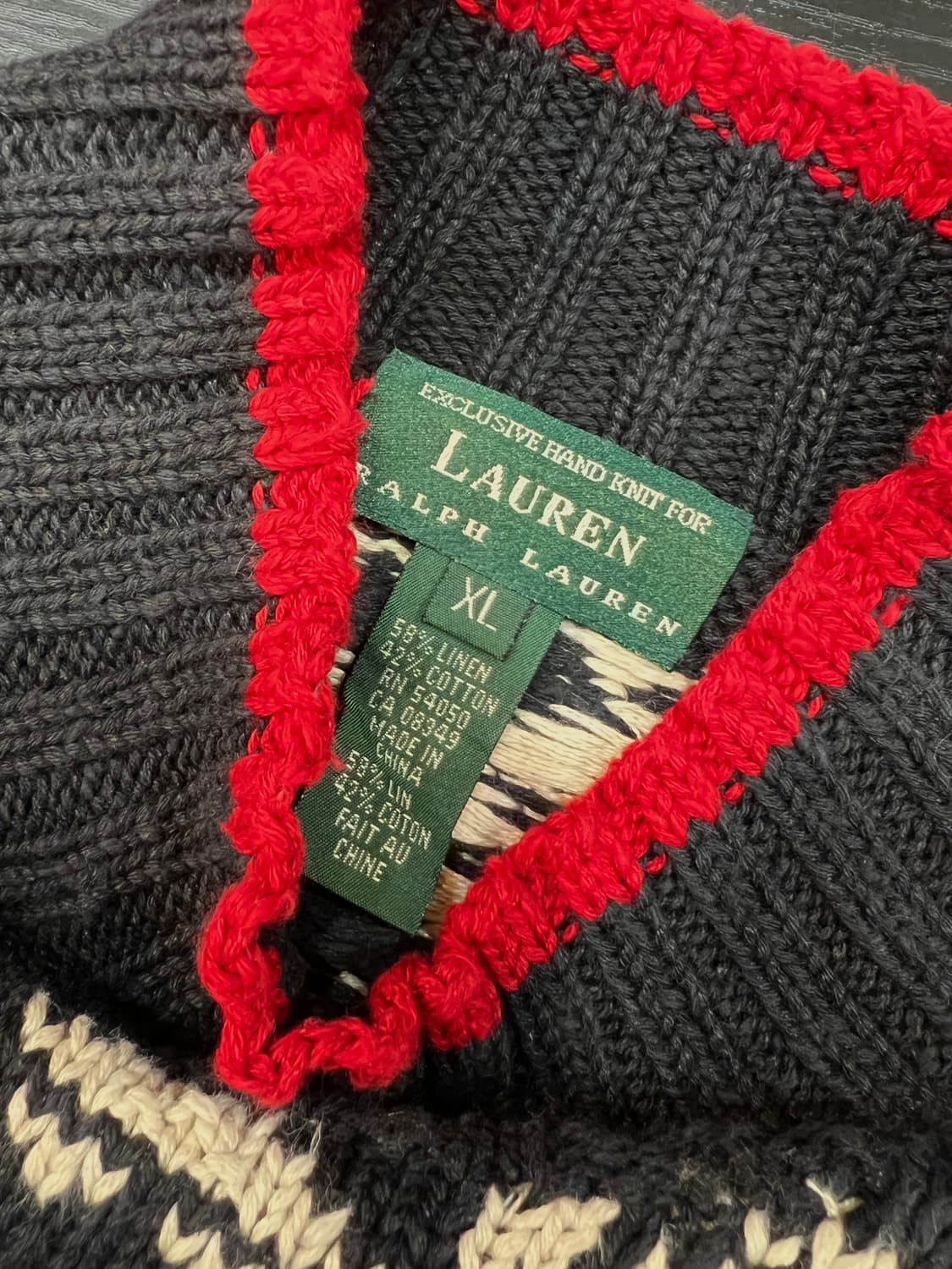 랄프로렌 익스클루시브 스키 패턴 롱 니트 스웨터 상품이미지5