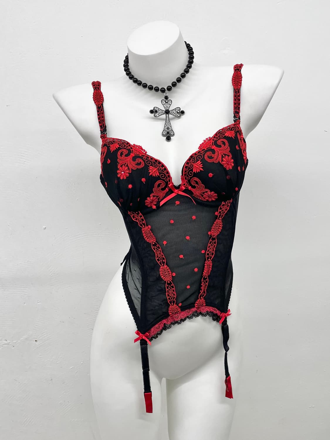 에블린 발렌타인 가터 코르셋 상품이미지1