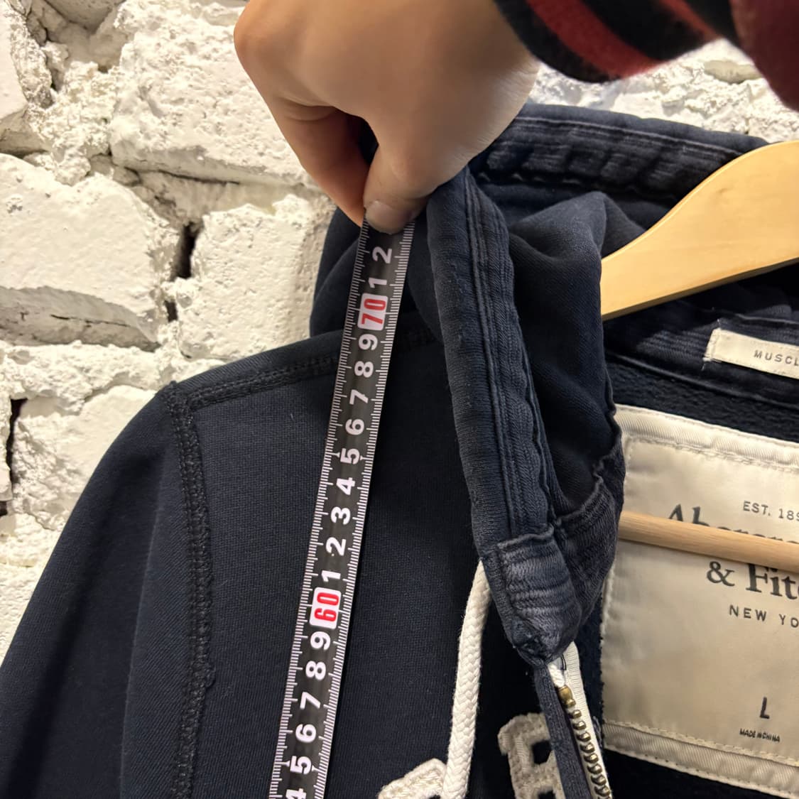 아베크롬비 빅로고 헤비 후드집업 상품이미지6