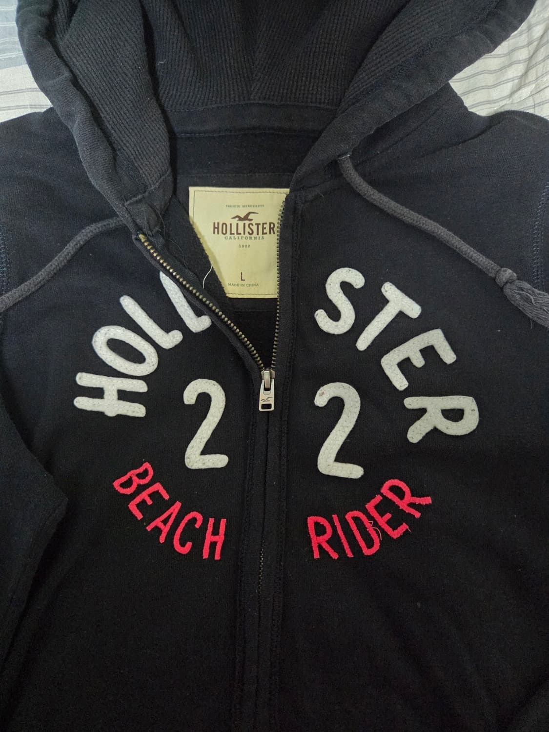 홀리스터 네이비 원형로고 후드집업 상품이미지2