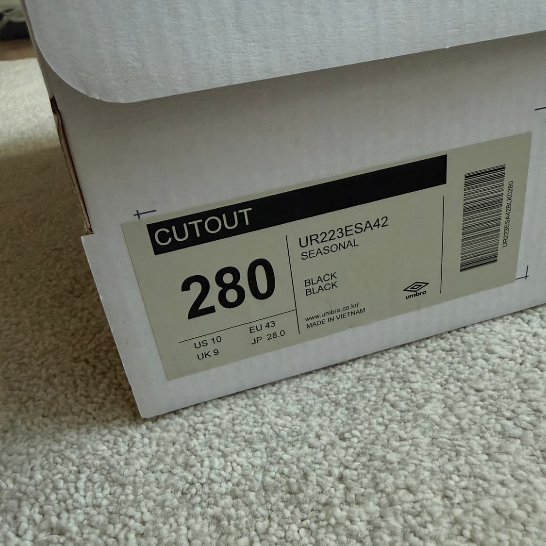 엄브로 컷아웃 샌들 280 사이즈 상품이미지7