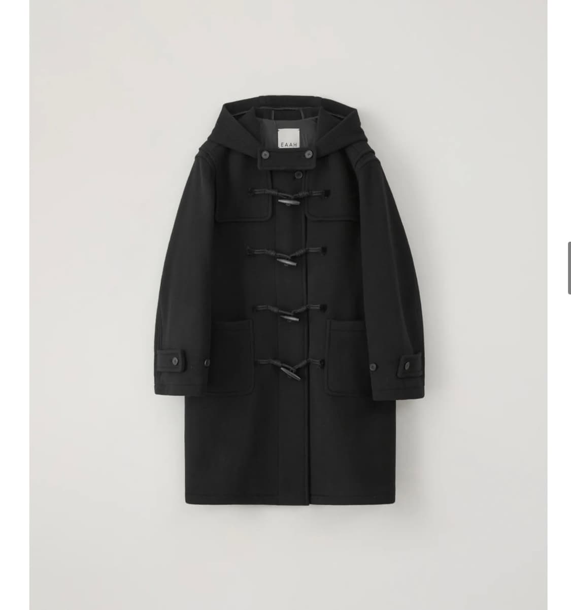 EAAH 이아 Harper 후드 더플코트 블랙 상품이미지4