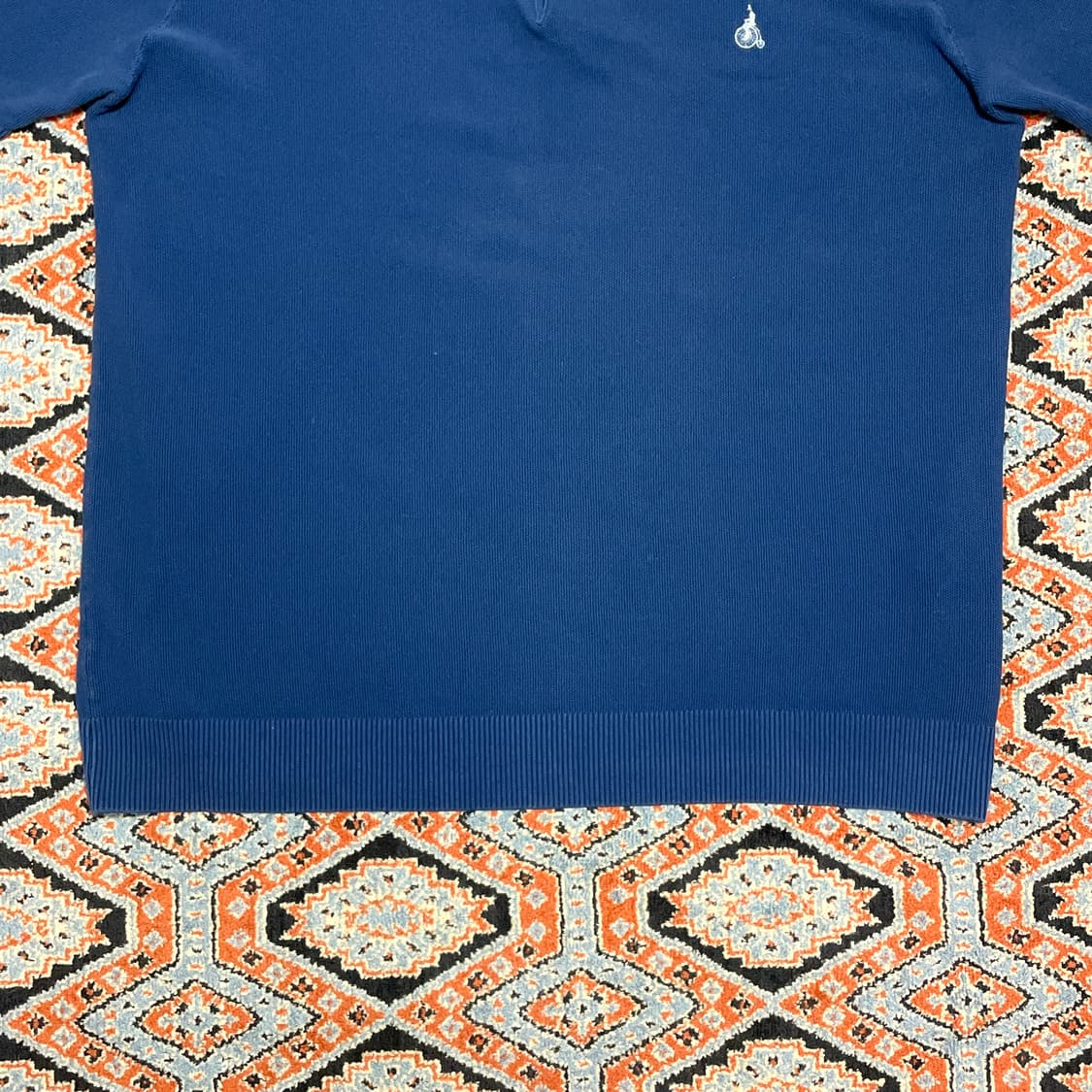 빈폴 이탈리안 딥블루 면 니트 반팔카라티 남성L 상품이미지3