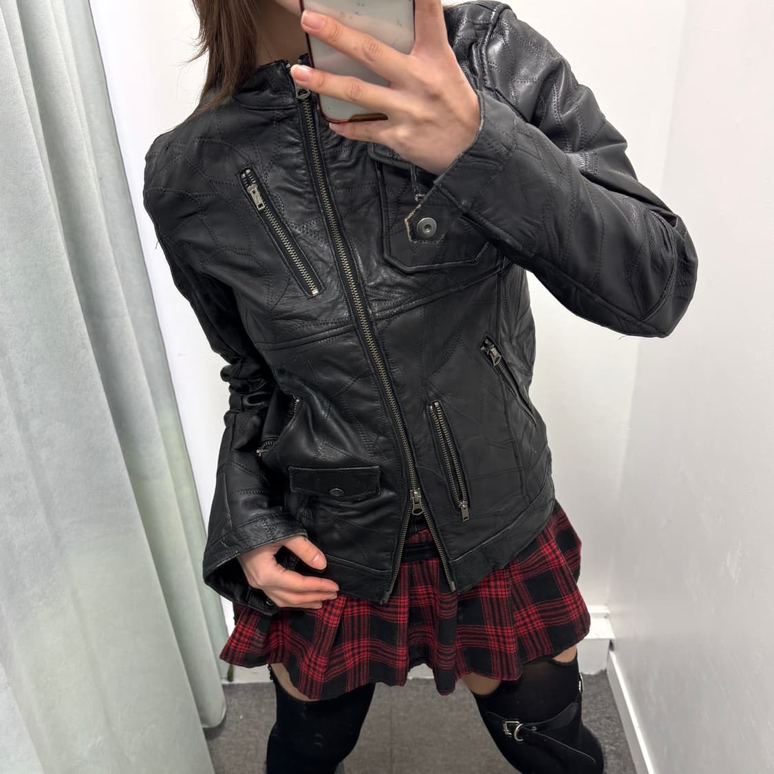 블랙 투웨이라이더 양가죽자켓 상품이미지1