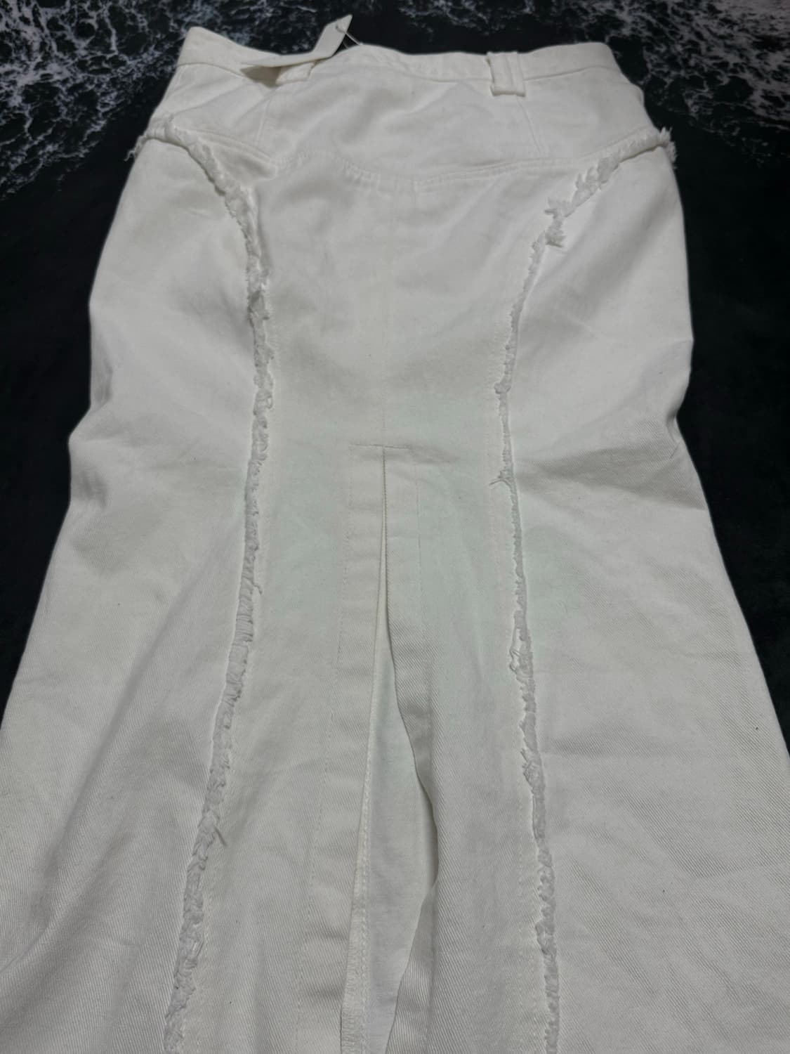 [2] 본네 워시드 데님 스커트 화이트 상품이미지6