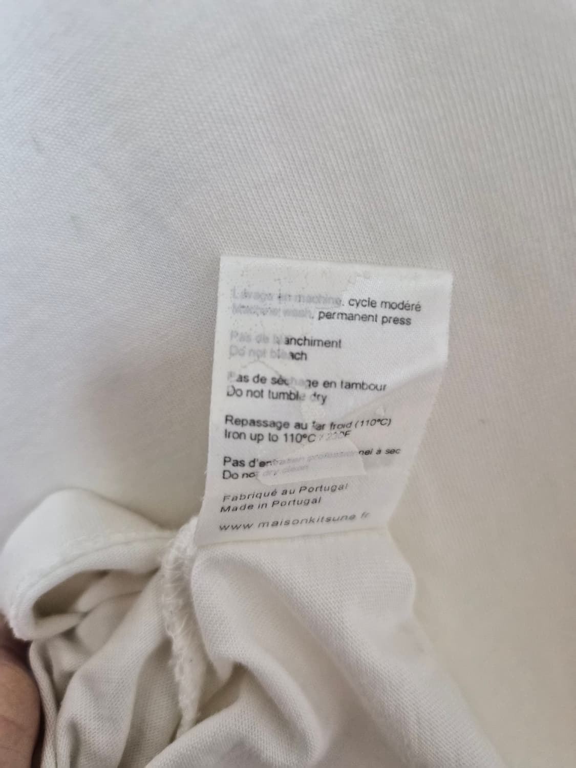 메종키츠네MaisonKitsune 레터링 티셔츠 M사이즈 - T70 상품이미지7