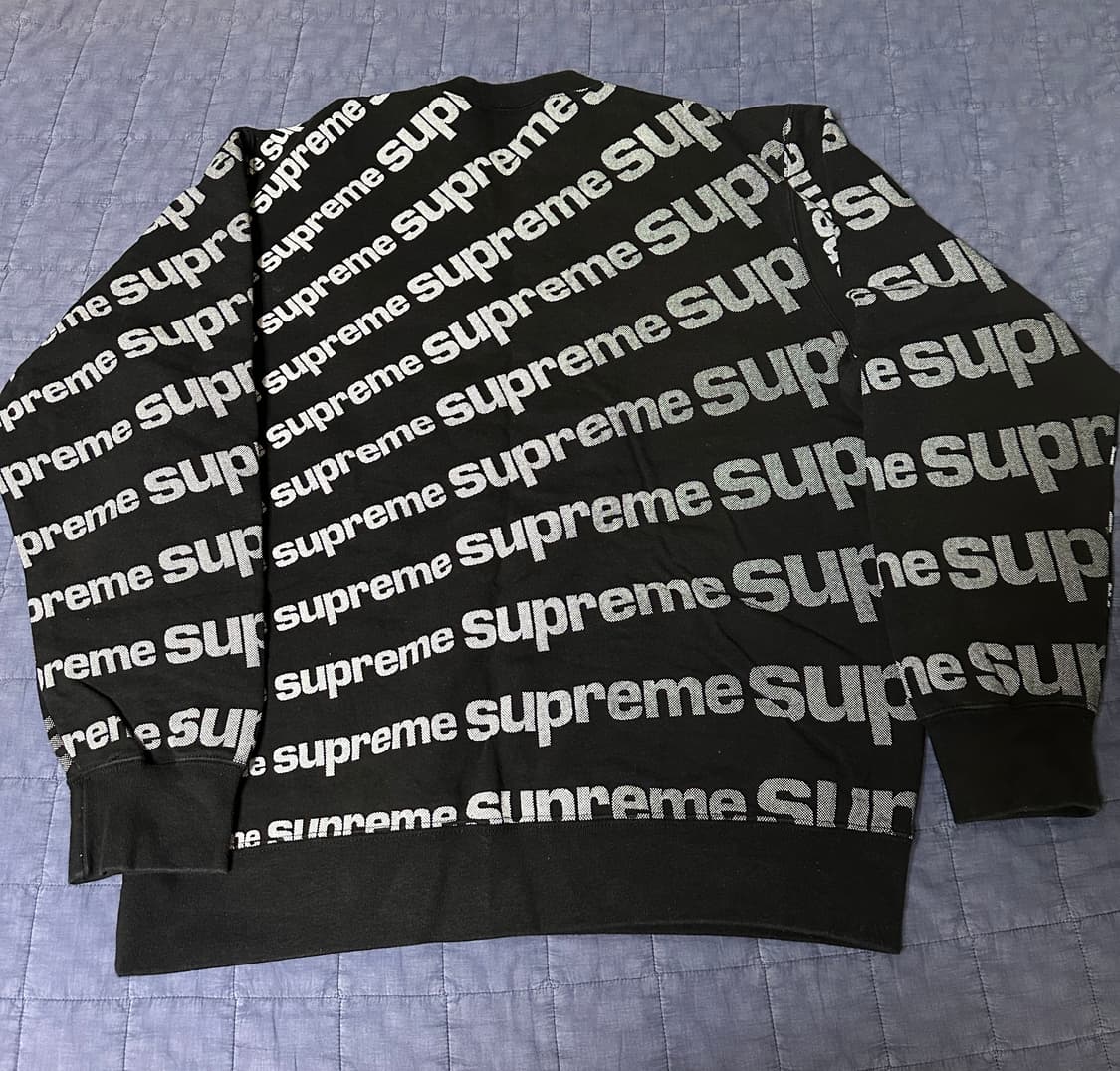 슈프림 20SS 레이디얼 맨투맨 블랙/화이트 상품이미지2