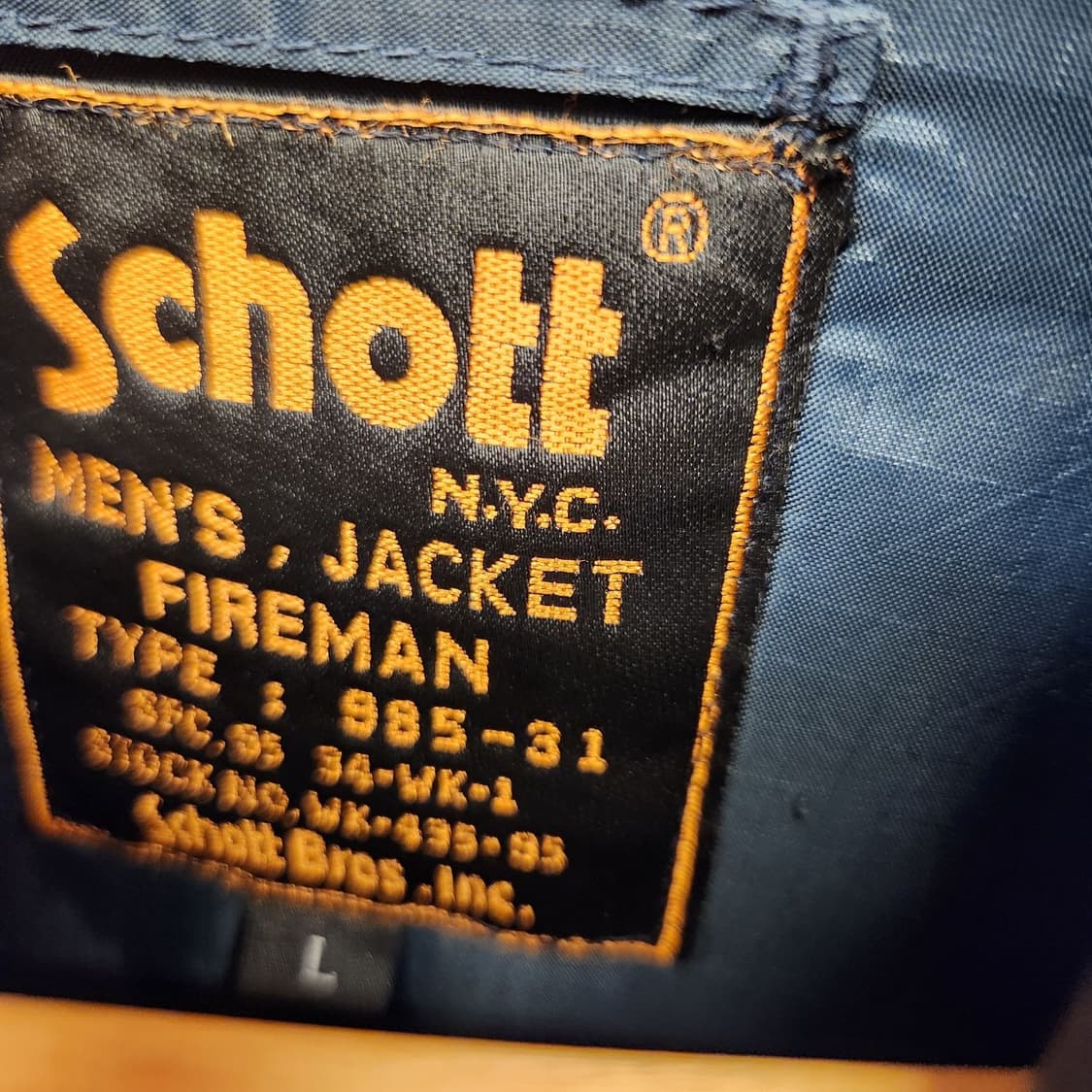 schott 쇼트 90s 파이어맨 코트 L 105~ 파카 상품이미지3