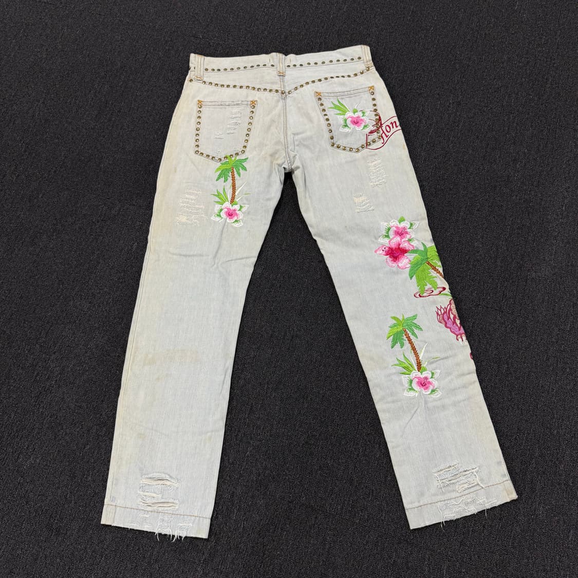 돌체앤가바나 자수 데미지 워싱 데님팬츠 상품이미지5