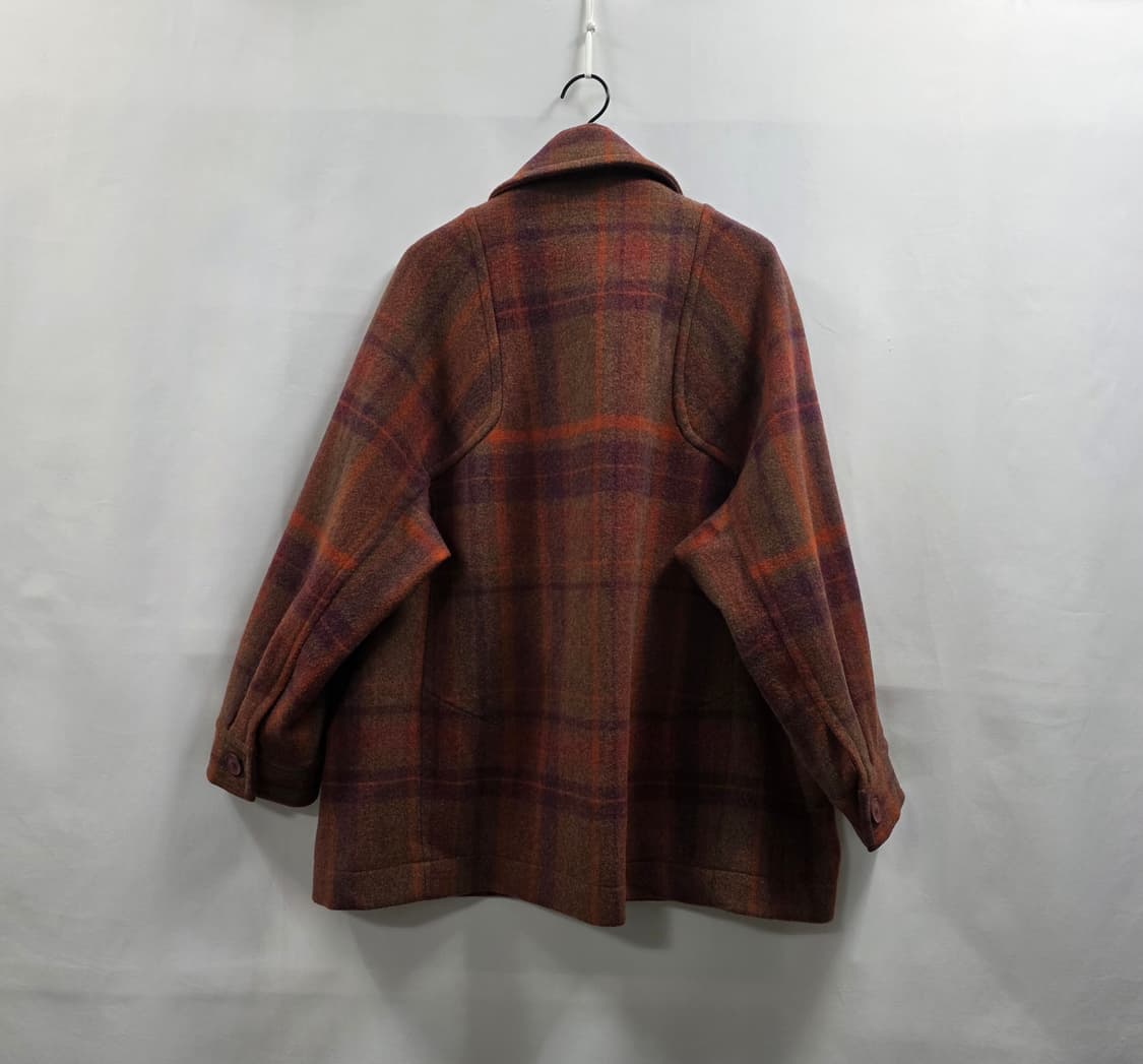 1610 Thursday Island 써스데이아일랜드 울 체크 하프코트 상품이미지2