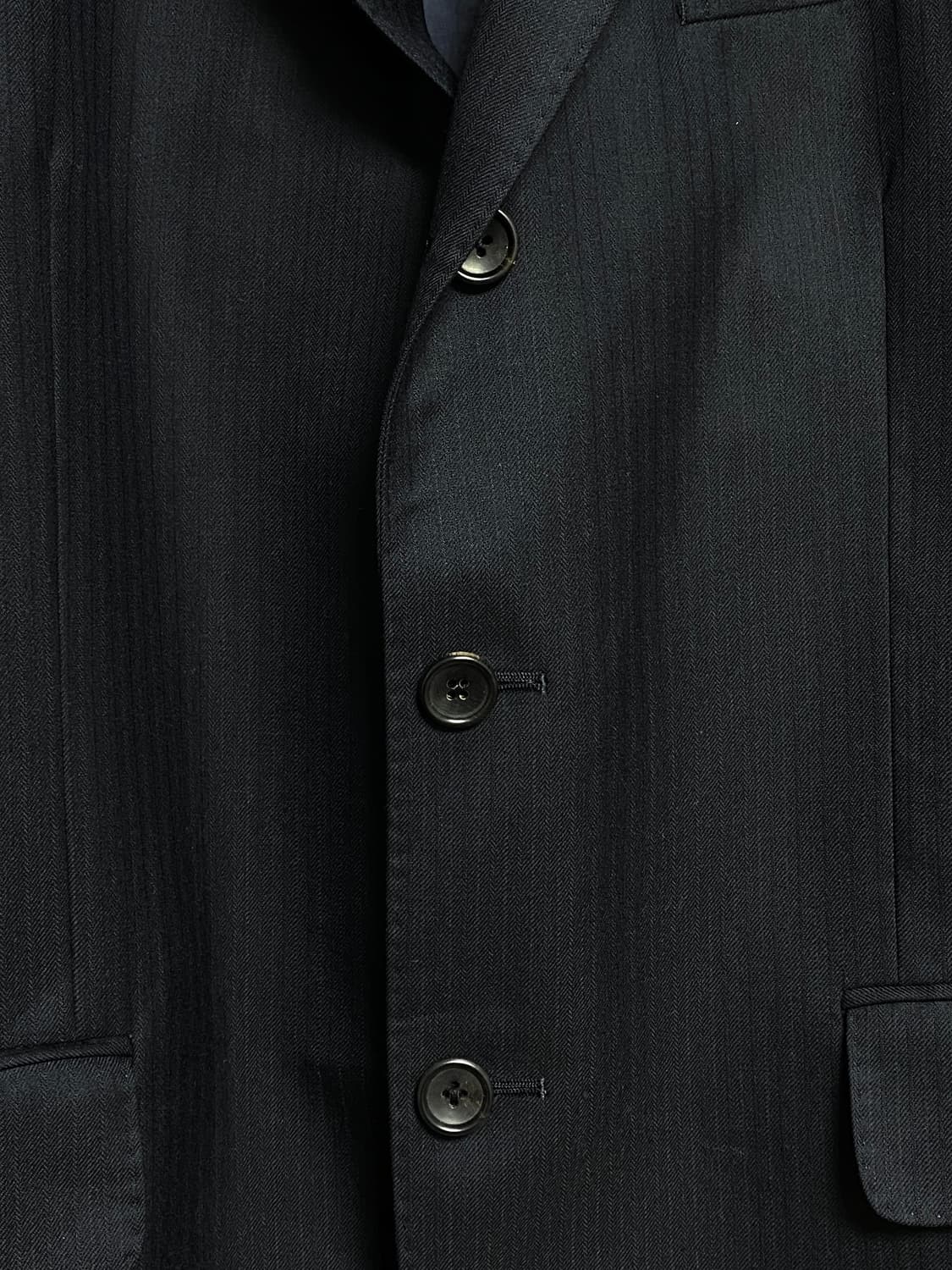 제이프레스 울 싱글 3-roll-2 트윌 블레이저 자켓 다크 네이비 상품이미지3